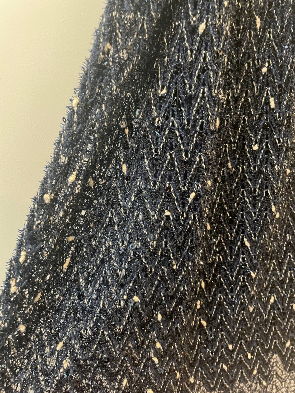 Eva Franco Navy Metallic Tweed Dress - Picture 2 of 8